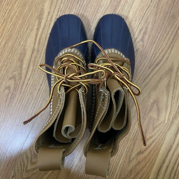 NWOB Bean Boots By LL Bean Duck waterproof brown leather outdoor boots size 9 - Picture 5 of 8